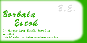 borbala estok business card